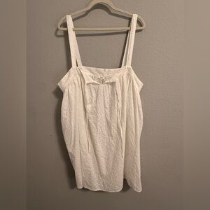 Aerie White Eyelet Tank Top XL